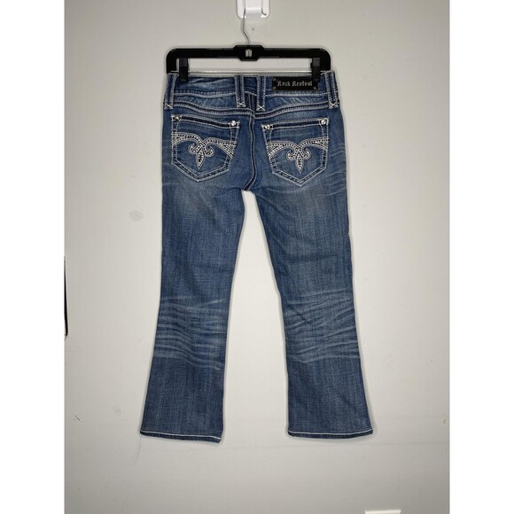 Rock Revival Jeans Womens 26 Blue Blake Boot Bootcut Mid Rise Contrast Stitch - Picture 10 of 10